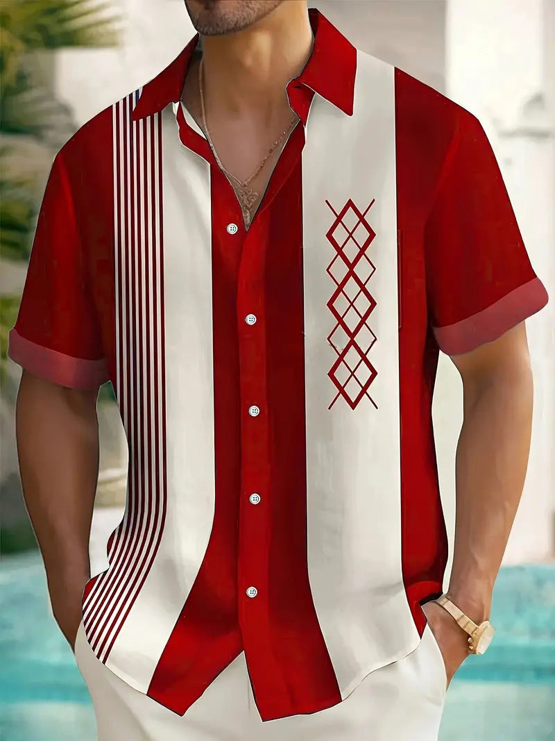Cross-Border Trendy Cool Spring And Summer New Fashion Men'S Clothing Men'S Short-Sleeved Shirts Tops Cardigans Cross-Border Source Work