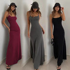Slim-Fitting Long Skirt, European And American Sweet And Spicy Style, Body-Shaping Bottoming, Suspender-Like Waist, Slim Backless Dress For Women In Summer