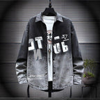 Spring And Autumn Denim Shirts Men'S 2025 New Teenagers High School Junior High School Student Shirts Trendy Brand Casual Jackets