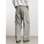 Yizhi Fashionable Sweat-Absorbent Quick-Drying Casual Pants For Men Spring And Autumn 2026 New Outdoor Overalls Thin Wide-Leg Pants