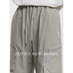 Yizhi Fashionable Sweat-Absorbent Quick-Drying Casual Pants For Men Spring And Autumn 2026 New Outdoor Overalls Thin Wide-Leg Pants