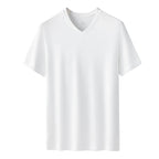 60 Count Double-Sided Modal Spring And Summer Men'S Short-Sleeved T-Shirts Solid Color Tops Round Neck Can Be Worn Outside The Base Shirt In Stock