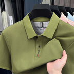 Pure Cotton Short-Sleeved Polo Shirt Men'S Lapel T-Shirt Embroidered Solid Color Business New T-Shirt Bottoming Shirt Men'S Top