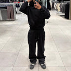 American Retro Casual West Coast Sweatpants High Street Kpop Hip Hop Rap Casual Pants Loose Straight Pants Y2K