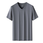 60 Count Double-Sided Modal Spring And Summer Men'S Short-Sleeved T-Shirts Solid Color Tops Round Neck Can Be Worn Outside The Base Shirt In Stock