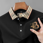 Alihu Men'S Summer New Style Paul Brand Loose Embroidered Short-Sleeved T-Shirt Men'S T Business Lapel Men'S Polo Shirt