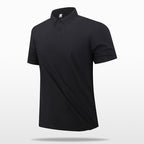 Polo Shirt Men'S Business Icy T-Shirt Men'S Lapel Seamless Taped Loose Half-Sleeved Top Trendy Short-Sleeved Men'S Quick-Drying