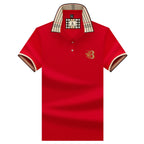 Alihu Men'S Summer New Style Paul Brand Loose Embroidered Short-Sleeved T-Shirt Men'S T Business Lapel Men'S Polo Shirt
