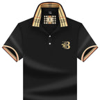 Alihu Men'S Summer New Style Paul Brand Loose Embroidered Short-Sleeved T-Shirt Men'S T Business Lapel Men'S Polo Shirt